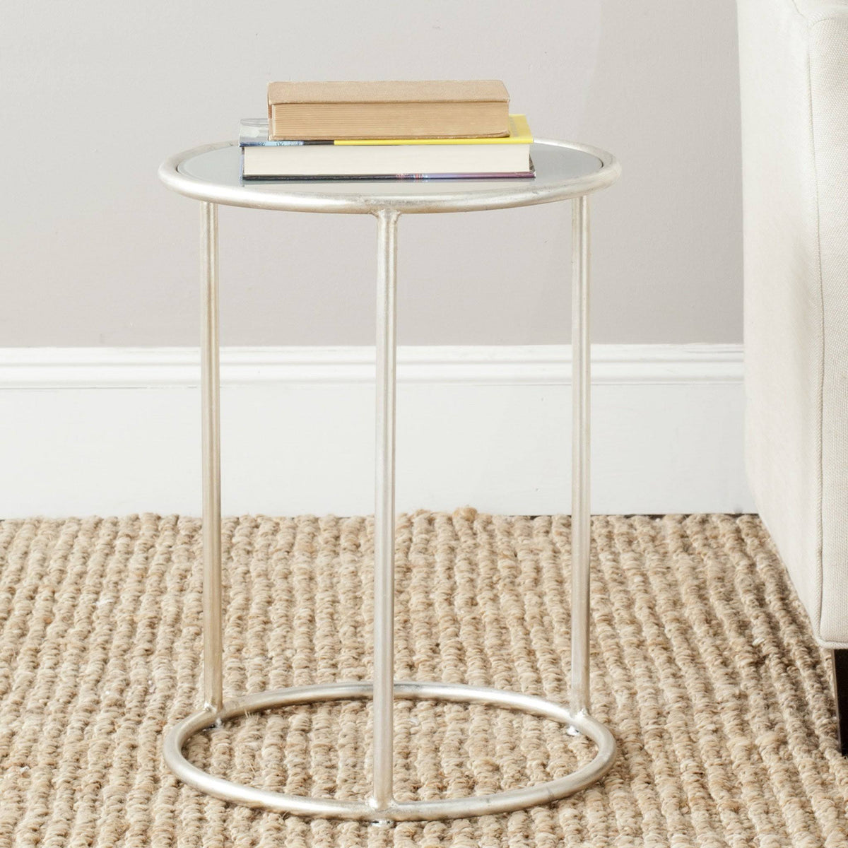 Silver/Grey Glass Top Accent Table A430626