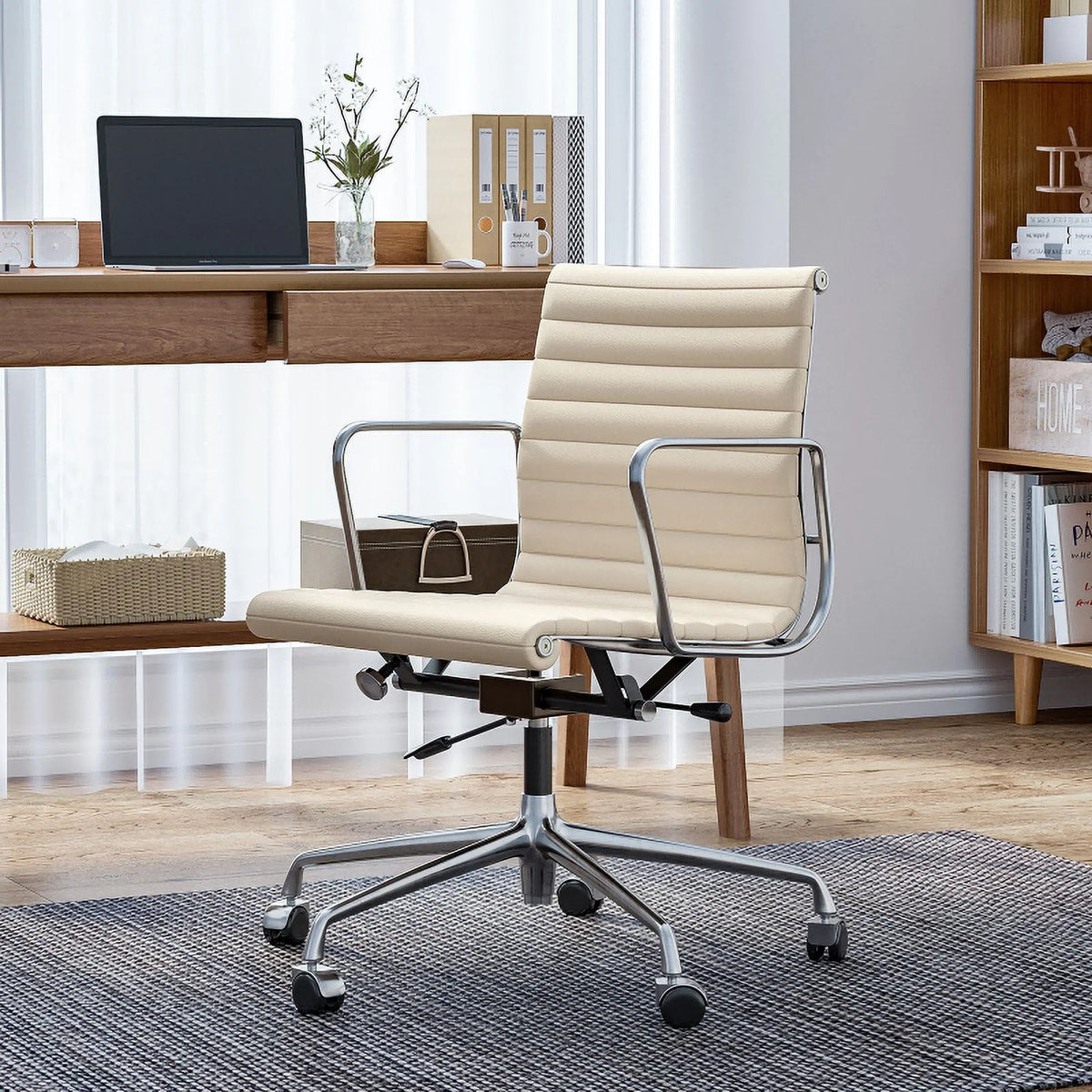 White Ergonomic Leather Office Chair K243