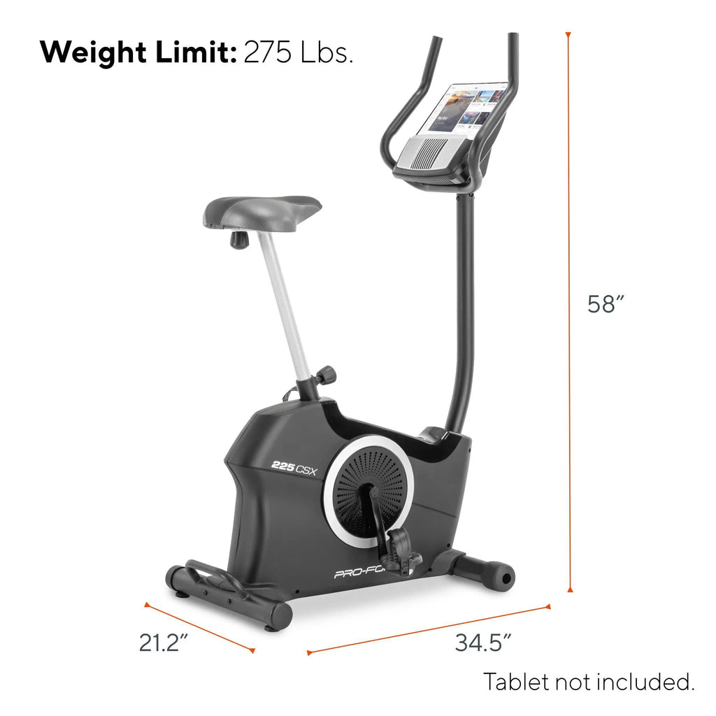 Recumbent Exercise Bike with Display and Tablet Holder F5524