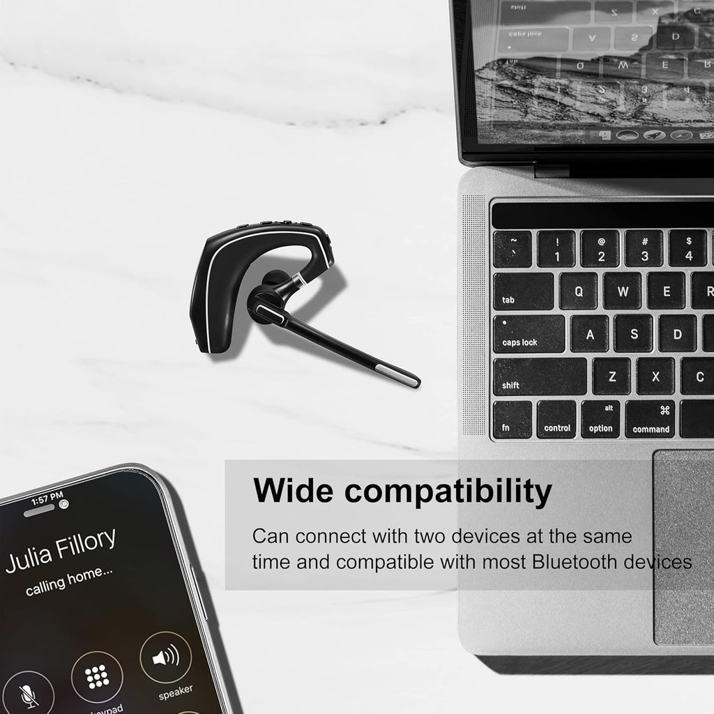 Wireless Bluetooth Headset with Charging Case, Noise Canceling Mic, Pack of 2 L979