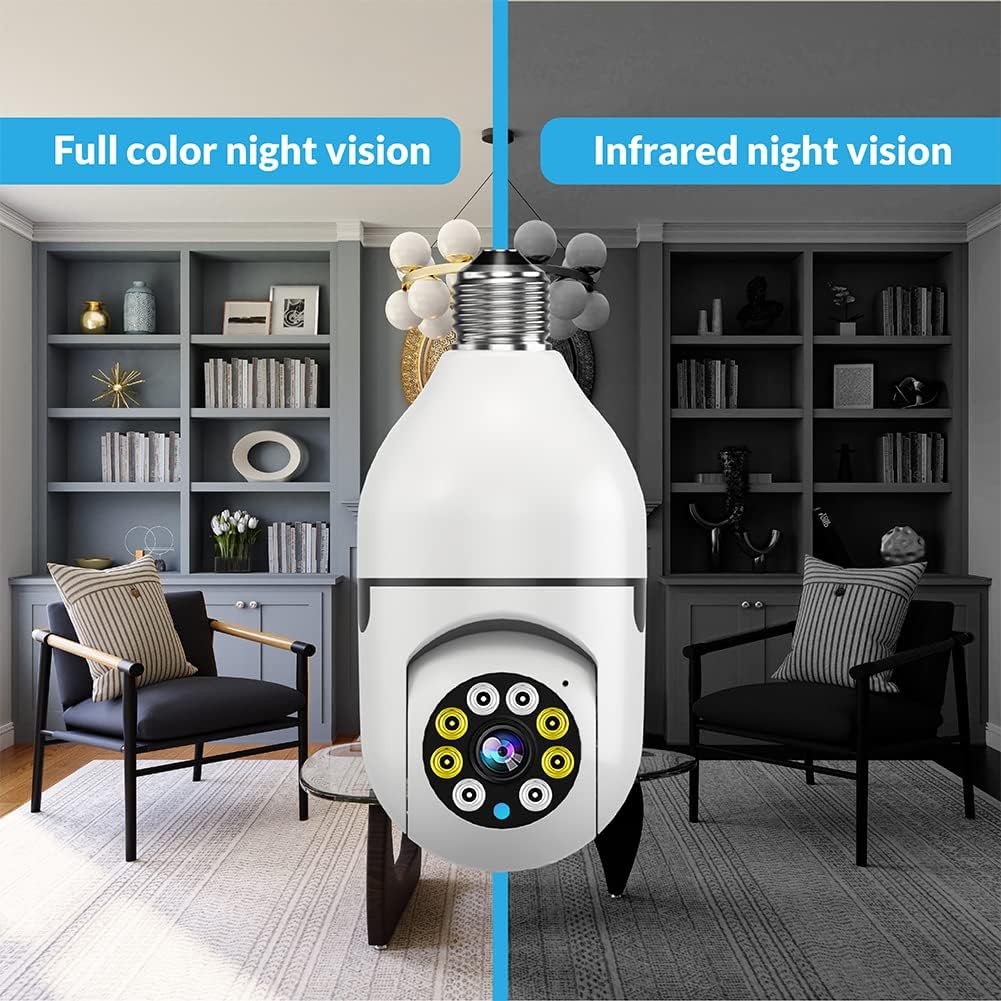 E27 1080P PTZ Smart Security Light Bulb Camera with 2.4GHz 5G WiFi Z621841