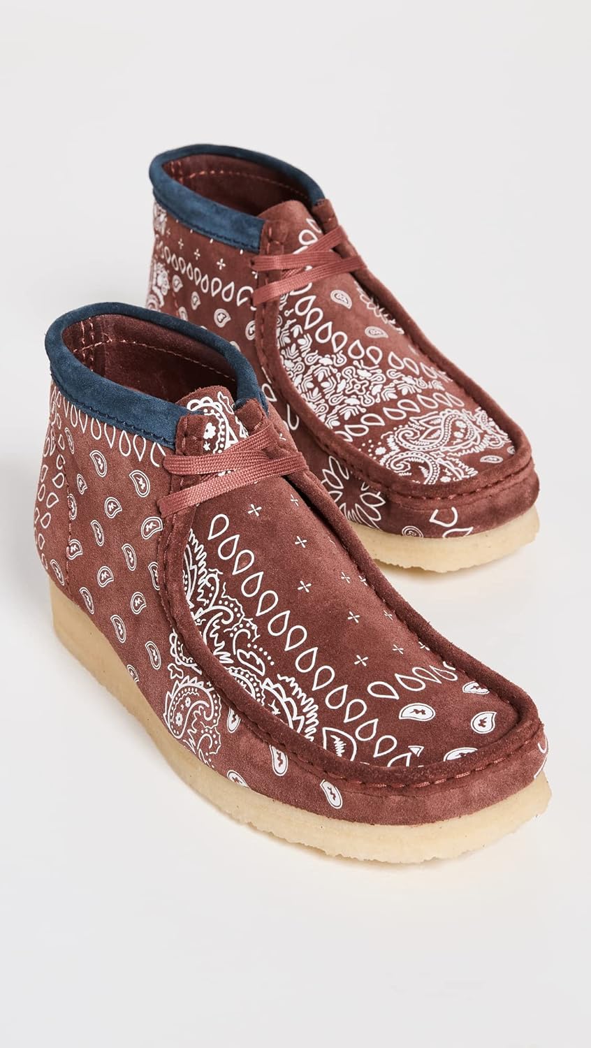 Brick Paisley Brown Print Wallabee Boots H75840