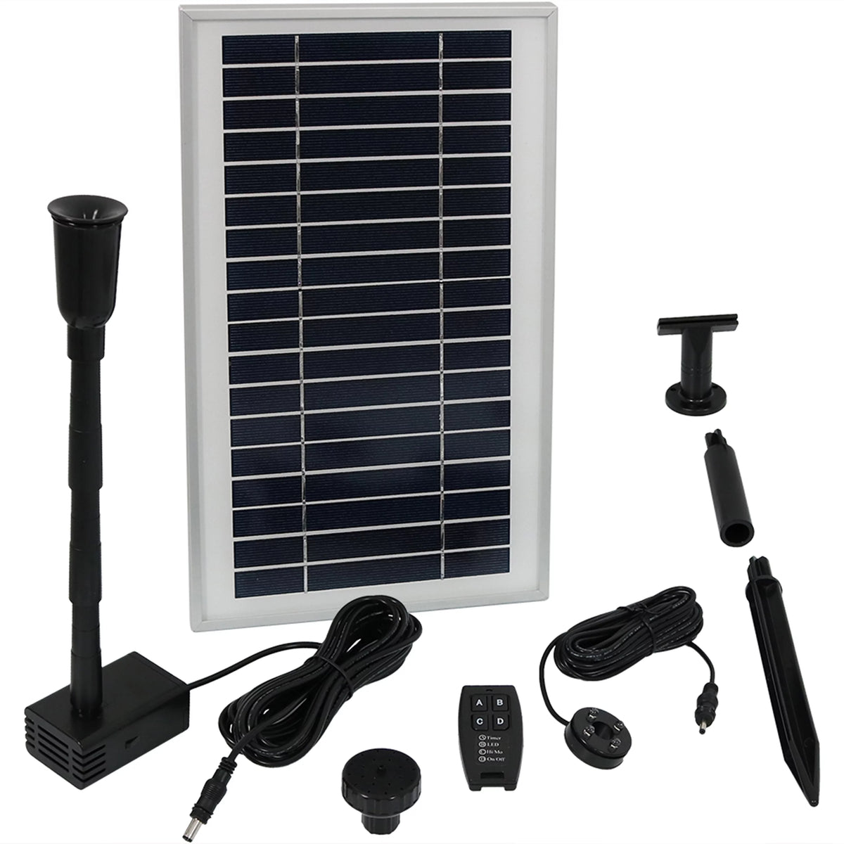 Solar Pump and Panel with Battery, Remote Control & Light M823