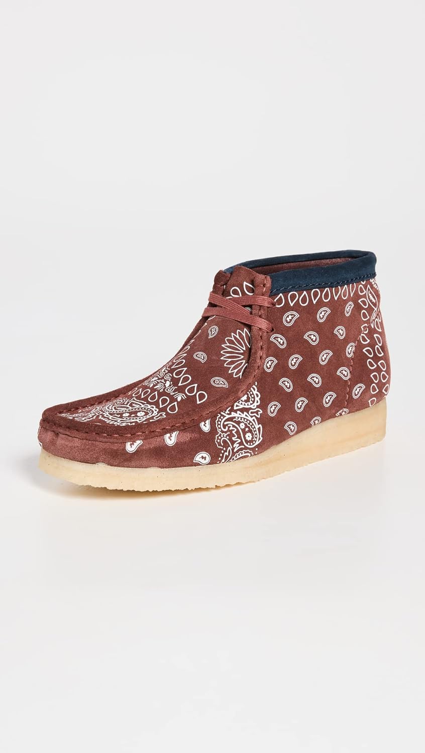 Brick Paisley Brown Print Wallabee Boots H75840