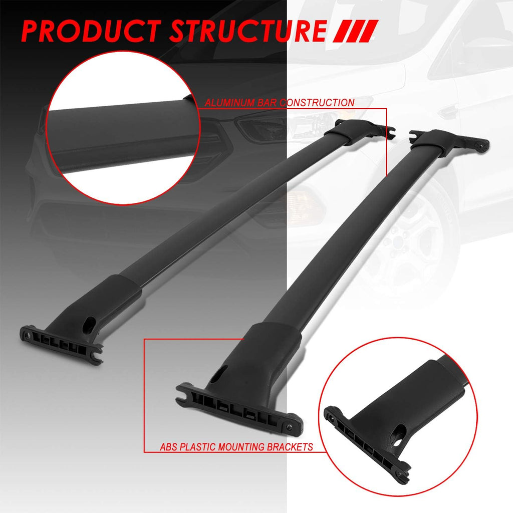 Matte Black Aluminum Roof Rack Cross Bars Pack of 2 C494602