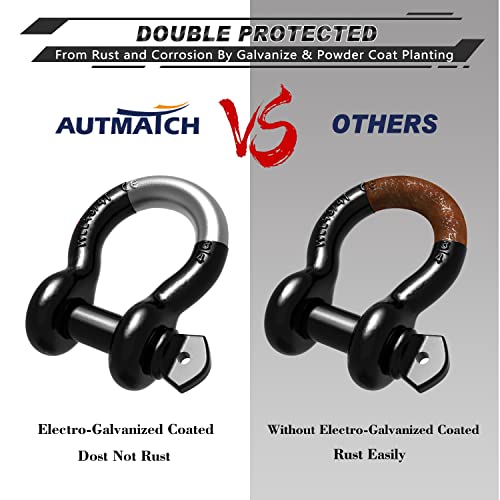 3/4" D Ring Shackle 2 Pack with 7/8" Screw Pin and Isolator Washers L132122