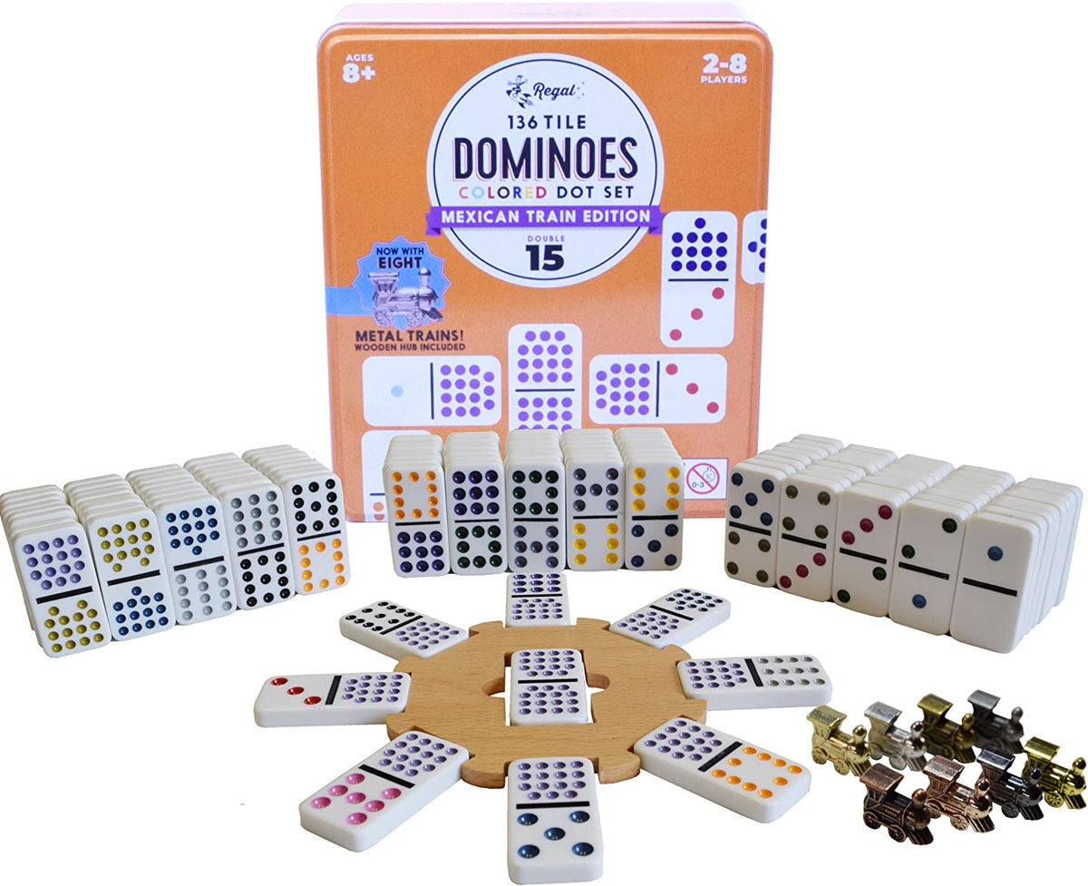 Mexican Train Dominoes Traditional Tile Game Y355534