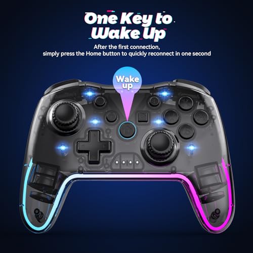 Wireless Controller with RGB Backlight and Adjustable Turbo V877130