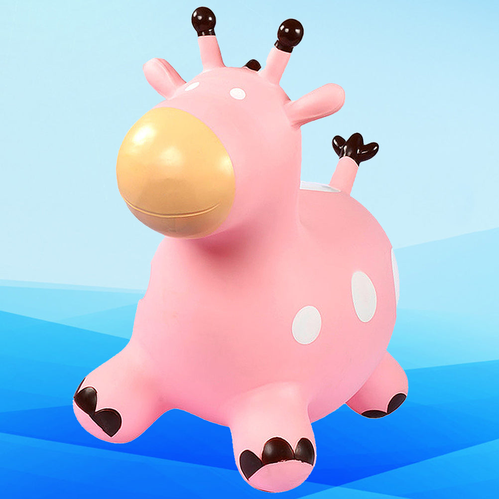 Inflatable Jumping Horse Toy with Air Pump (Pink) Z471