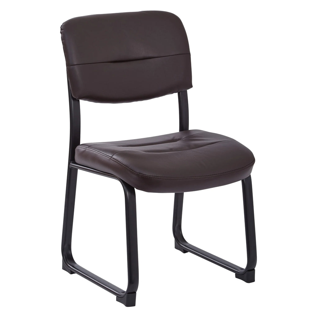 Faux Leather Visitor Chair with Sled Base G7032