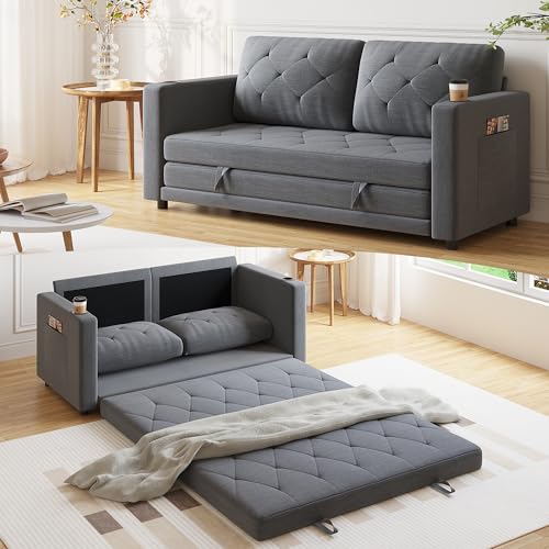 Beige 3-in-1 Full Size Pull Out Sleeper Sofa R169633