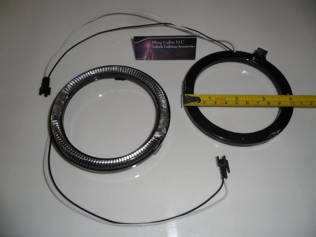 4x Blue LED Angel Eye Headlamp Halo Rings W736