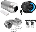 6 Inch 294 CFM Inline Fan with Carbon Filter and Ducting U3199