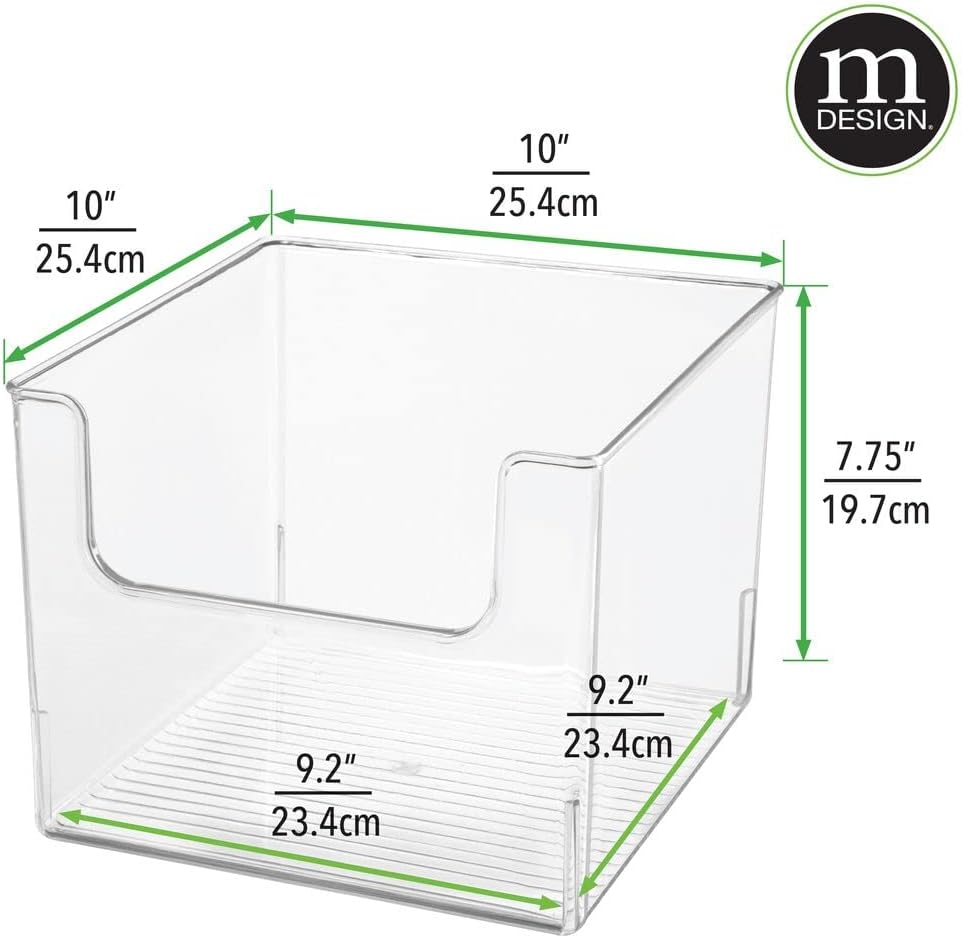 Clear Plastic Storage Organizer Bin 8 Pack U420480