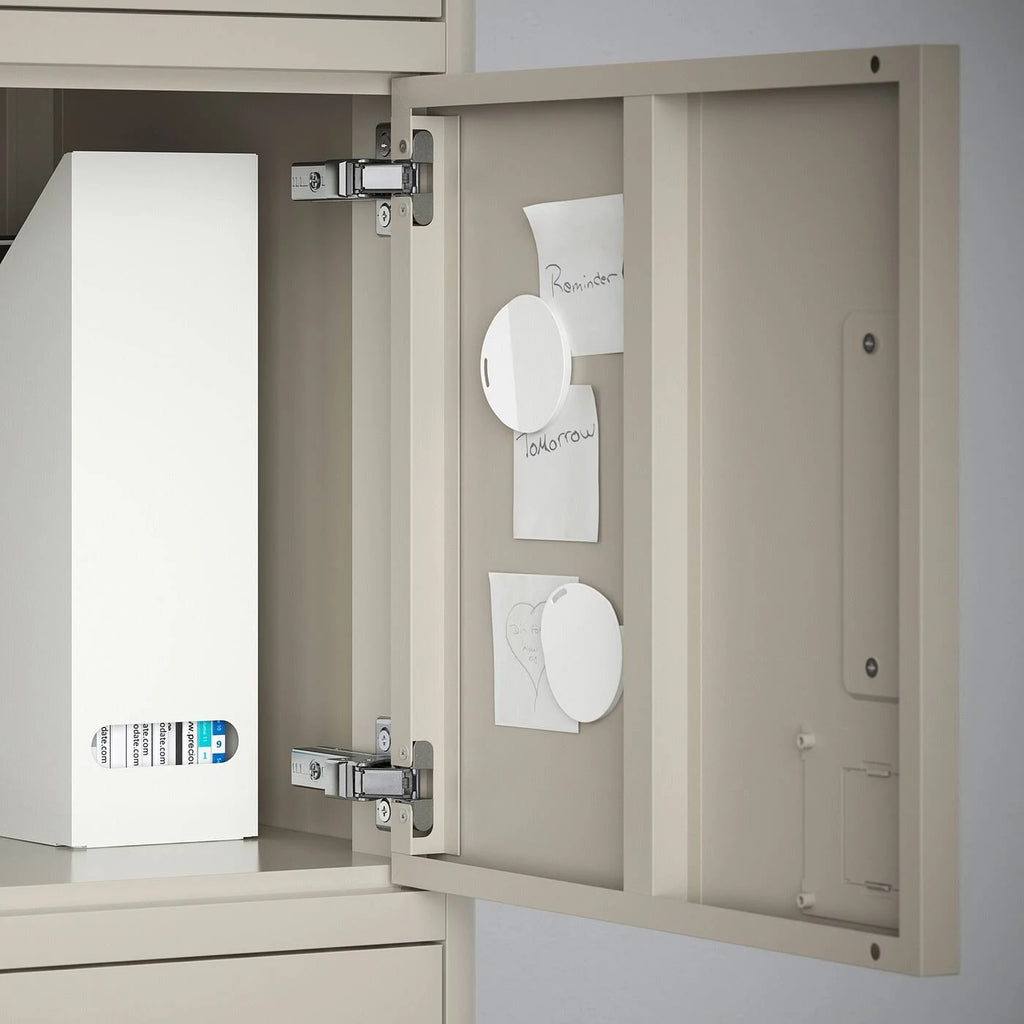 Beige High Cabinet with Drawer and Doors E160