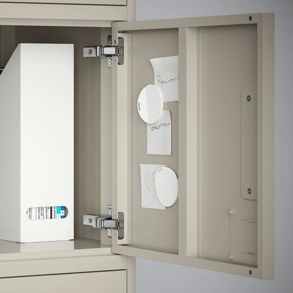 Beige High Cabinet with Drawer and Doors E160
