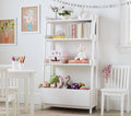 Angled White Bookcase S607