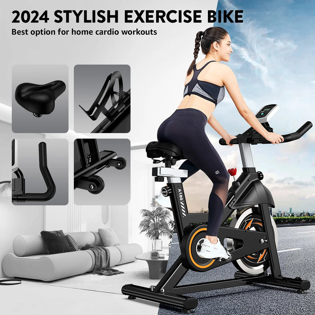 Indoor Cycling Exercise Bike 35 Lbs Flywheel S925