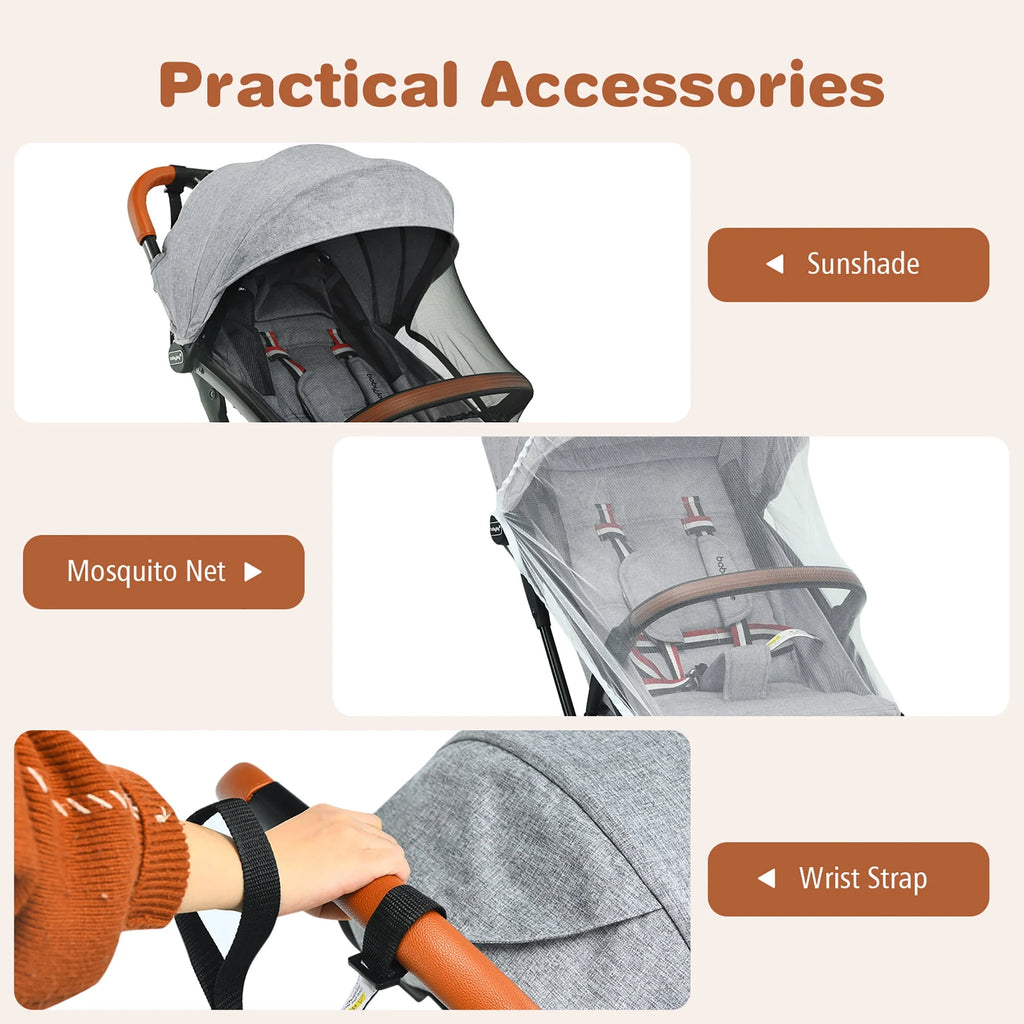 Lightweight Aluminium Baby Stroller with Net Y675