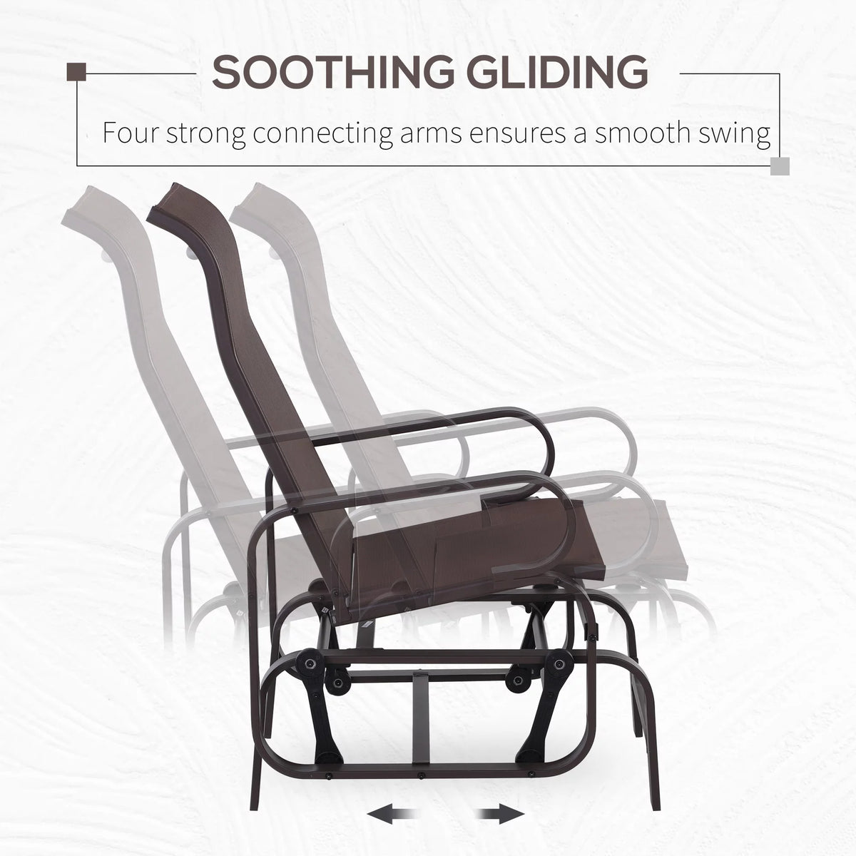 Brown Wooden Legs Glider Rocking Chair S927535