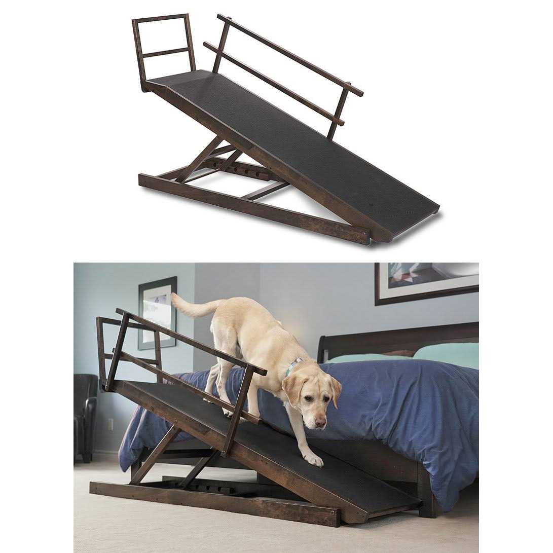 Large Adjustable Height Dog Bed Ramp B71972