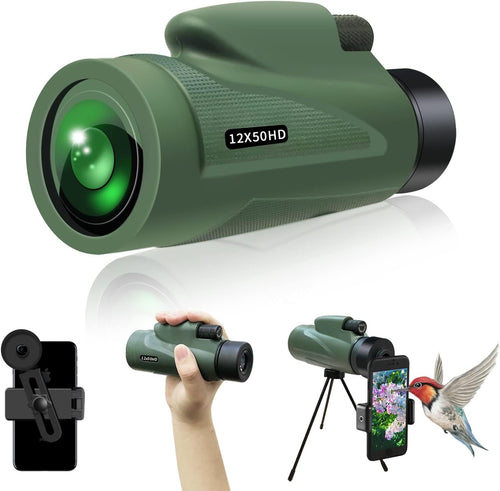 12~16X60 Waterproof HD Monocular Telescope with Tripod E476