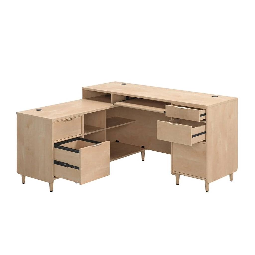 L-Shaped Engineered Wood Desk L49454