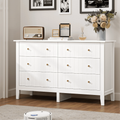 White 6 Drawer Wood Dresser B88601