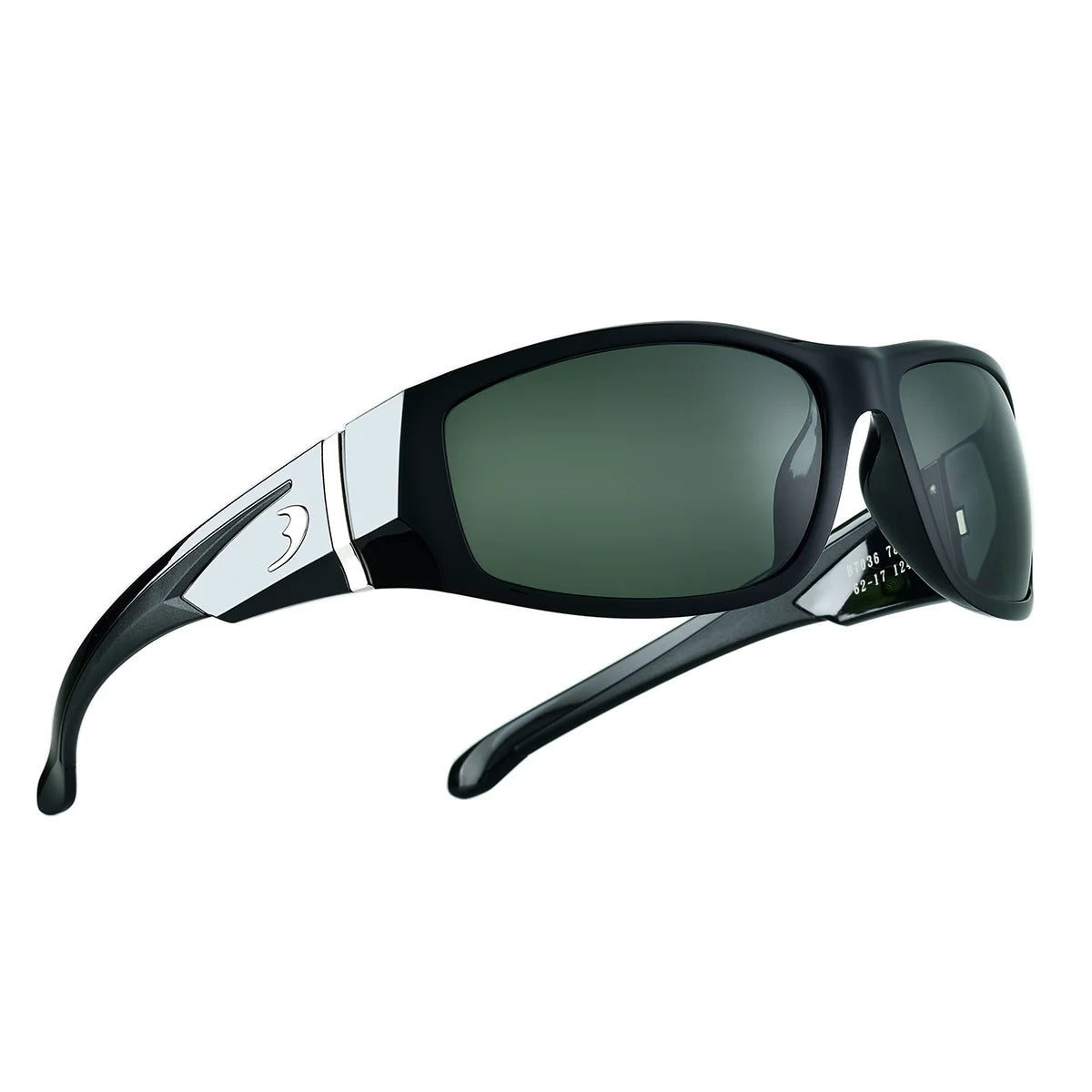 Black Grey Lens Polarized Wrap-round Sunglasses C422