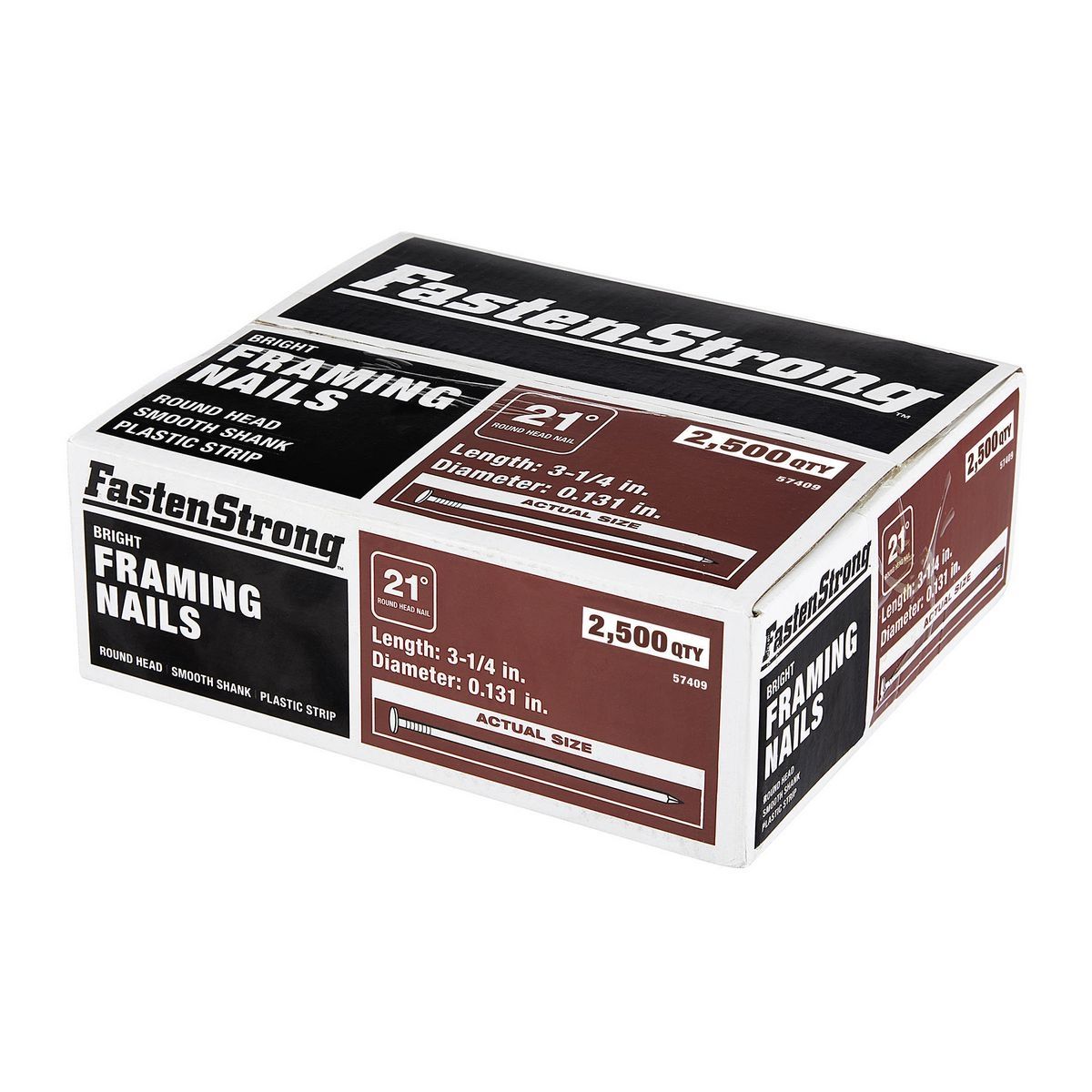 Bright Coated Framing Nails 2500 Pack N395483