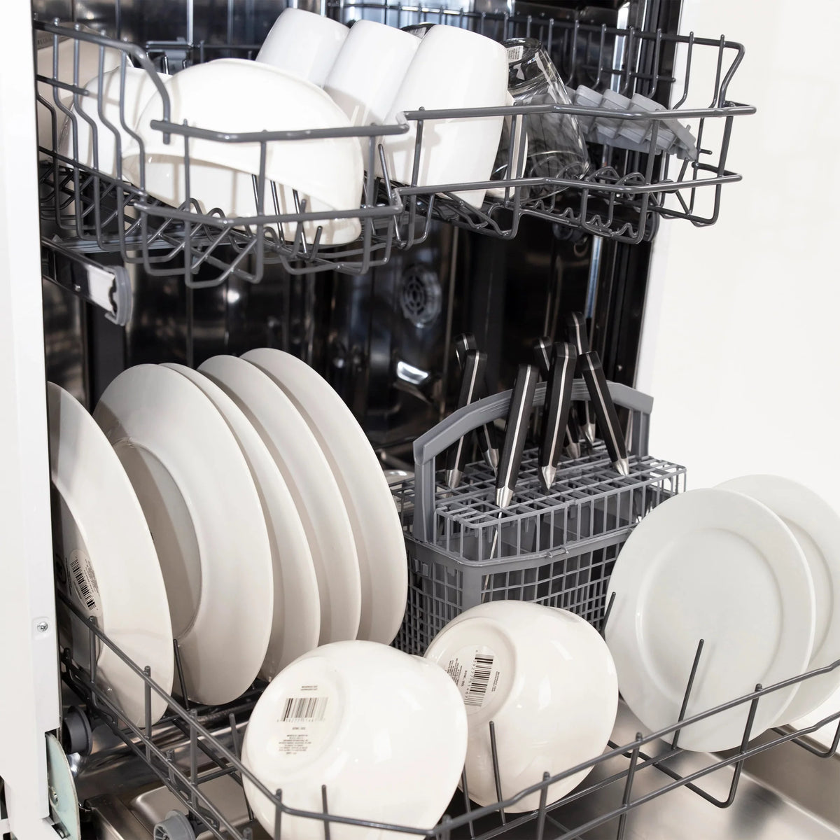24" Front Control White Dishwasher W4392