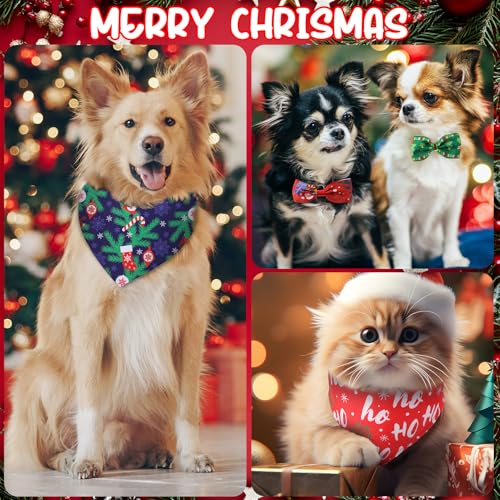 60 Pieces Christmas Dog Bandanas R355323