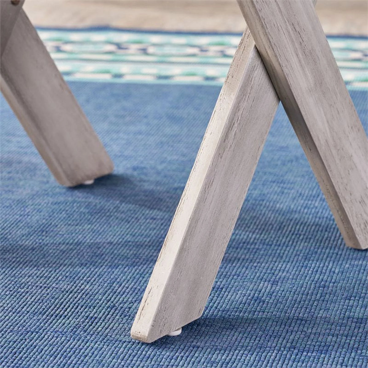 Light Gray Acacia Wood Outdoor Side Table E668