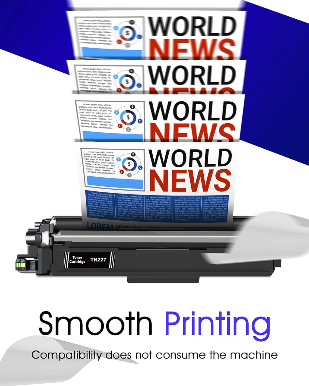 Compatible Toner Cartridge Replacement 4 Pack V837480