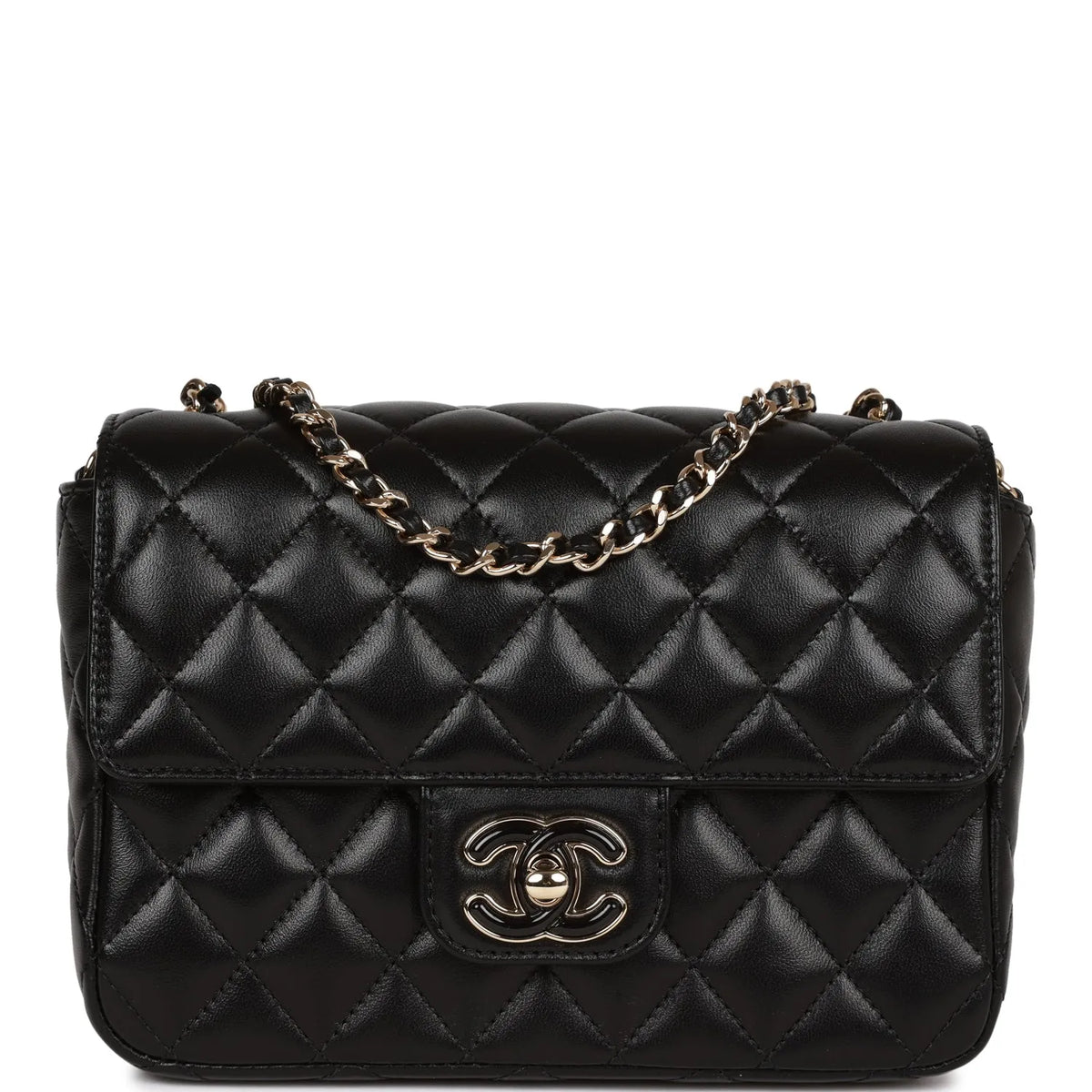 Black Lambskin Mini Flap Bag S762589