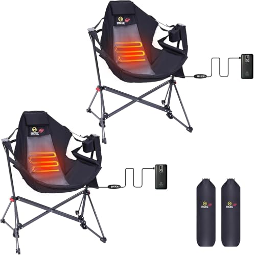 Heated Camping Chair with Cup Holder and Side Pocket B53738
