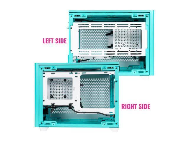 Caribbean Blue Mini-ITX Computer Case W356570