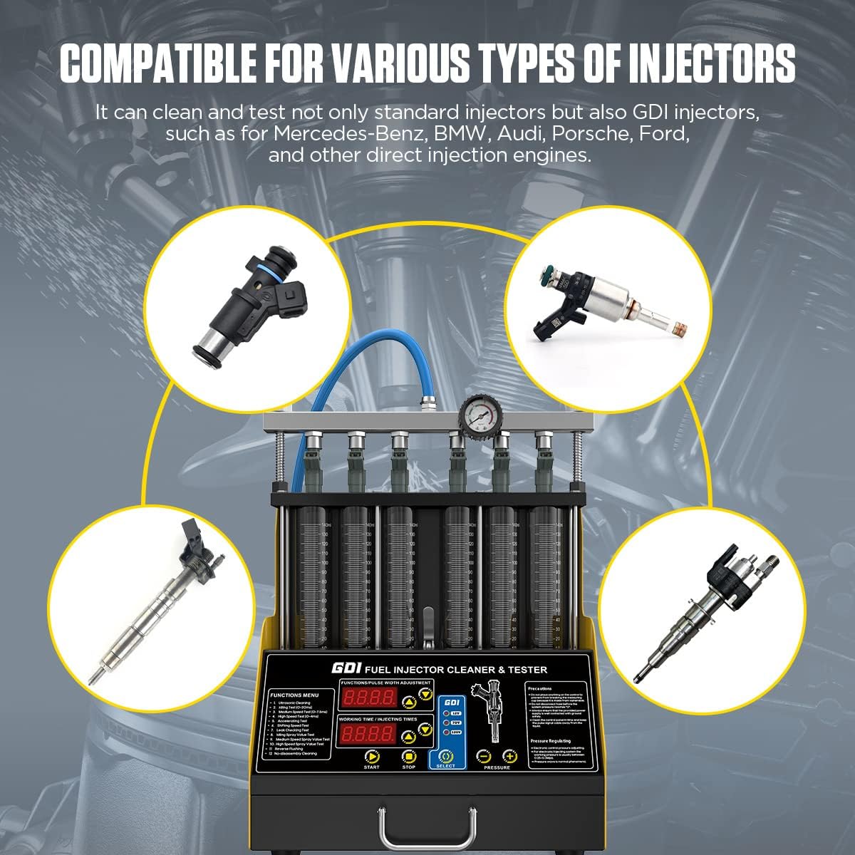 110V/220V Fuel Injector Cleaner & Tester T989