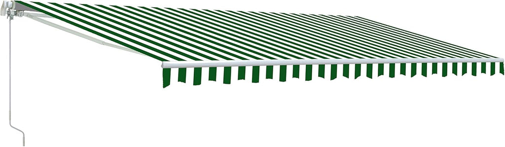 Red/White Stripe Retractable Motorized Patio Awning, 20' x 10' B4426
