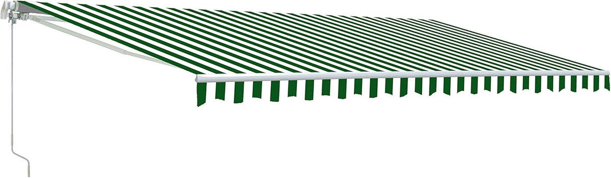 Red/White Stripe Retractable Motorized Patio Awning, 20' x 10' B4426
