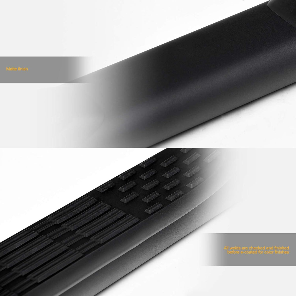 5 Oval Side Step Nerf Bars Matte Black W7735