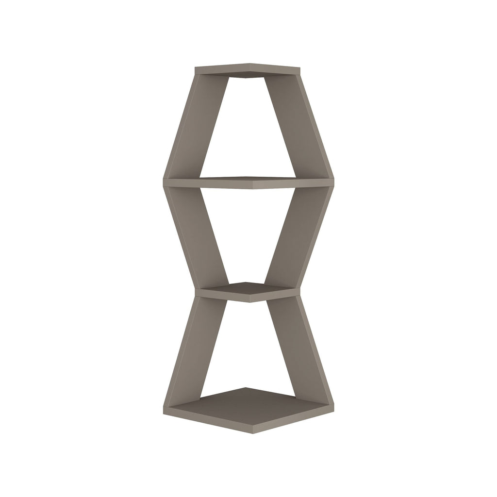 Modern Corner Wall Shelf Light Mocha H284511