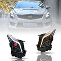 LED Headlights Assembly with Red Demon Eyes and Sequential Turn Signal Y6804