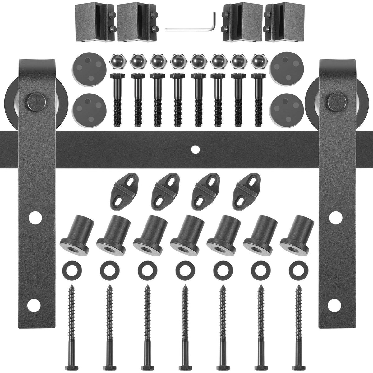 Barn Door Hardware Kit 9 ft Carbon Steel J711