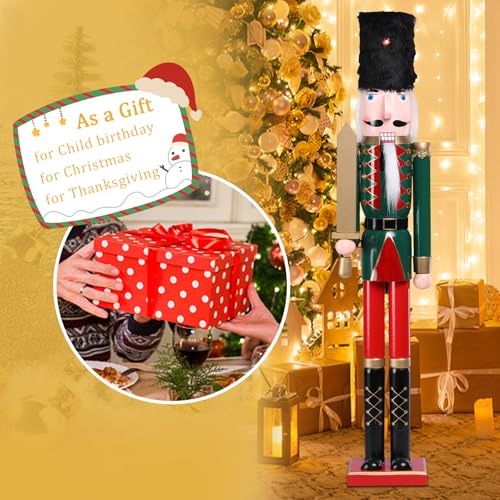 Green Wooden Soldier Nutcracker Figurines, 41.5 E126