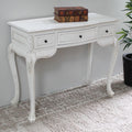 Antique White Hand Carved Writing Desk Z949110