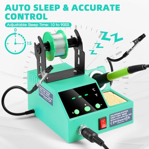 100W Digital Display Soldering Iron Station Kit with 2 Helping Hands W18294