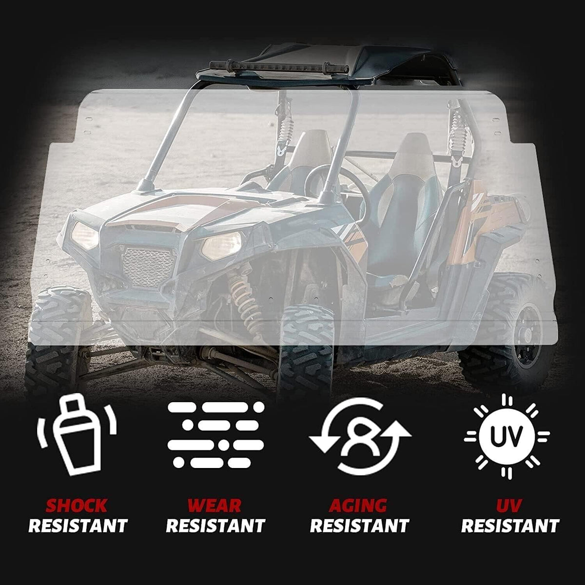 Front and Rear Windshield for Polaris Ranger XP 1000 M5547