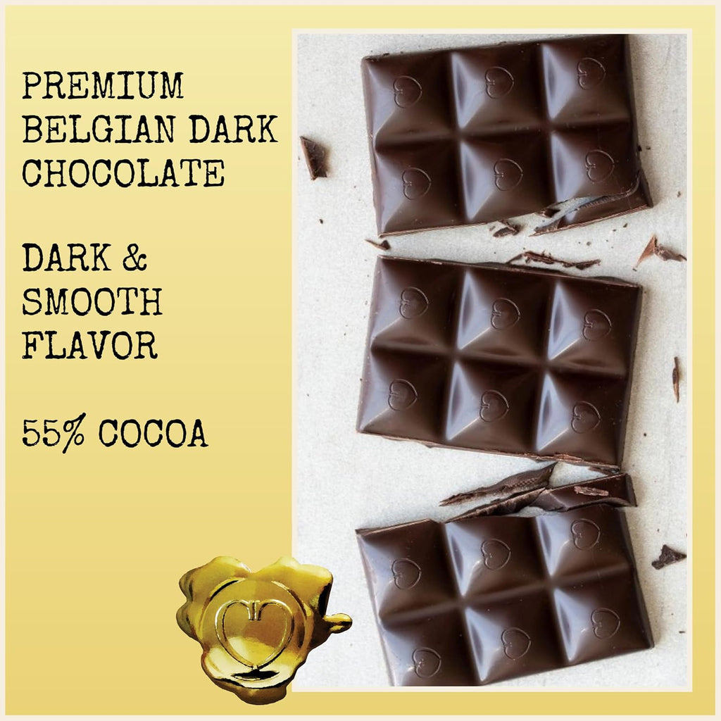 Dark Chocolate Bars 55% Cocoa 3.2oz Bar 12 Pack K3962