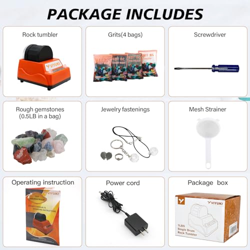 3LB Rock Tumbler Kit with Rocks and Grit P276816